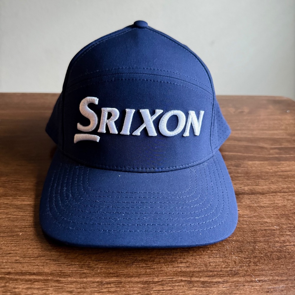 Srixon Golf Hat Navy Blue Performance Snapback Perforated Adjustable Cap